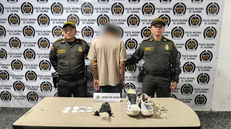 Aprehendieron en Ibagué a joven que transportaba cocaína en los zapatos