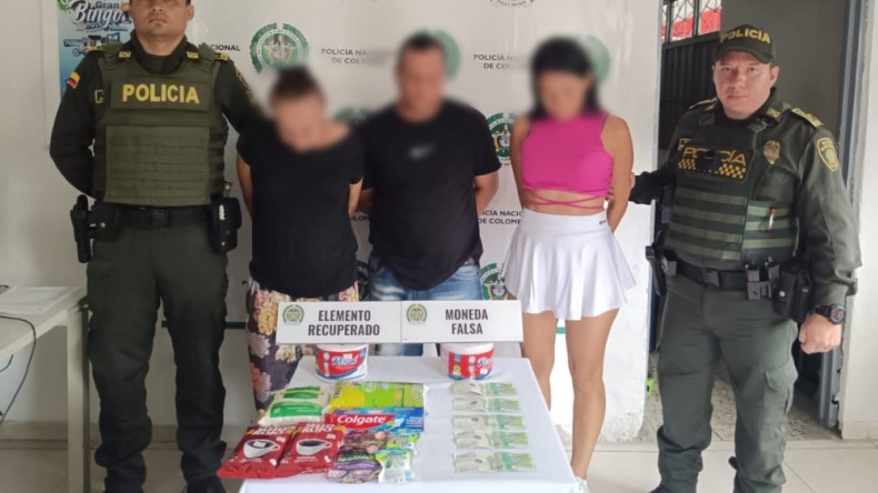 Detienen a una familia en Ibagué haciendo mercado con billetes falsos