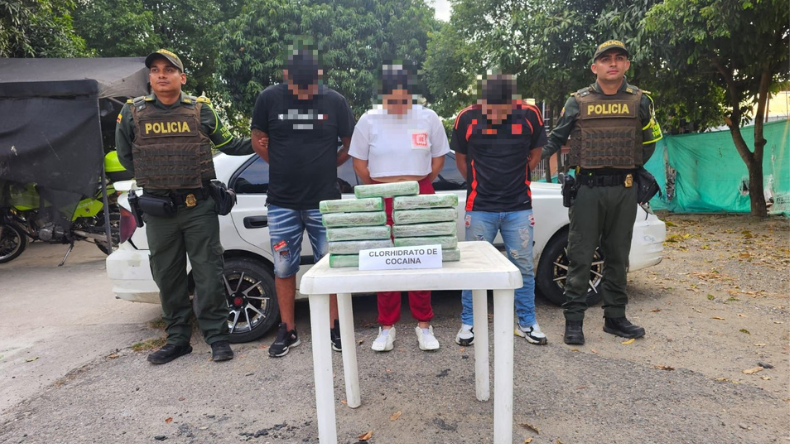 Capturaron a tres personas en el sur del Tolima por transportar cocaína