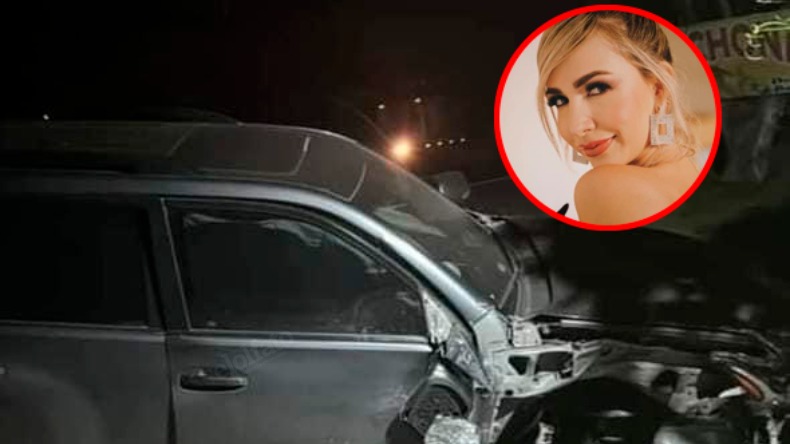 Cantante Lady Yuliana y su equipo sufrieron un fuerte accidente en Chicoral