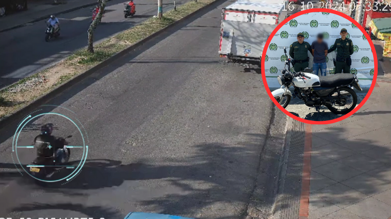 Capturaron a un hombre en Ibagué que había robado una motocicleta en el centro