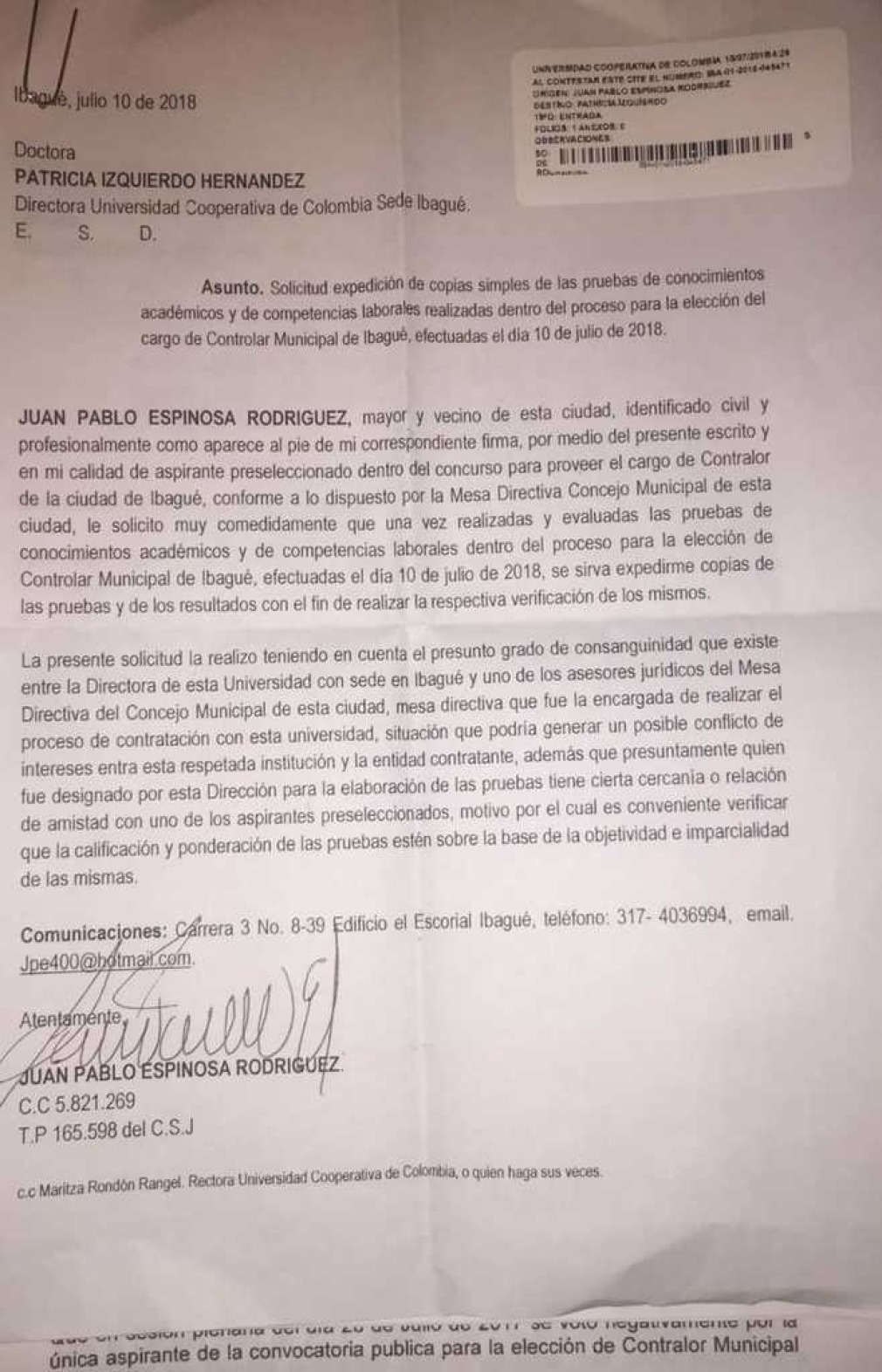 Elección Del Contralor Municipal Podría Enredarse Por Presunto ...