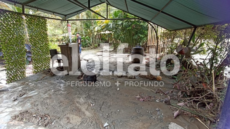 Restaurante 'La Puerta', del Cañón del Combeima, quedó destruido en un 80%