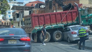 Dos adultos y un menor resultaron heridos en accidente en la Guabinal