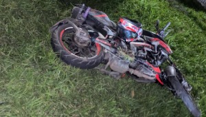 Motociclista resultó gravemente herido en un accidente en La Samaria