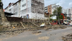 Emergencia en la calle 37 de Ibagué: un muro se desplomó en el sector de Villa Teresa