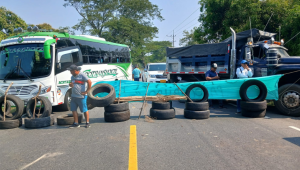 Varias vías del Tolima permanecen bloqueadas por el paro de transportadores