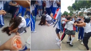 Dos niñas protagonizaron fuerte riña a las afueras del colegio Alfonso Palacio Rudas en Ibagué 