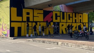 En Ibagué pintaron murales sobre las víctimas de la Escombrera de Medellín